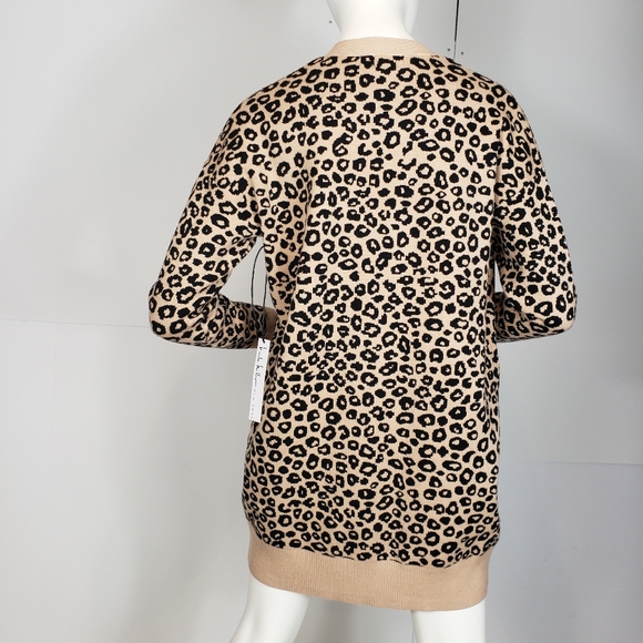 Nicole Miller Leopard Print Cardigan - Picture 6 of 11